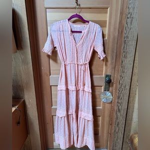 doen eyelet dress. naturally hand dyed.